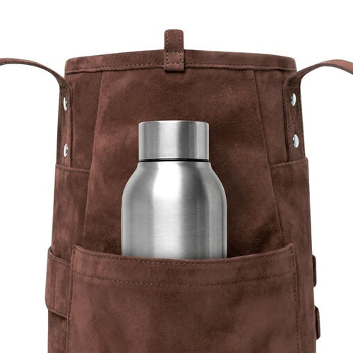 Tote bag marron en velours Burlington Cabaia