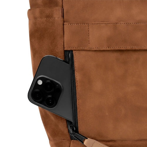 Tote bag marron en velour Winnipeg Cabaia